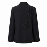 Trelise Cooper “Power Play” Embroidered Double-Breasted Blazer