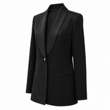 WORLD Black Shawl Lapel Tuxedo Blazer