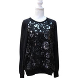 Juliette Hogan Sequin Embellished Flower Sweater