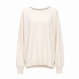 Karen Walker Cashmere Jumper – Ivory with Green Trim
