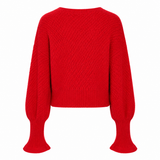 RUBY “Matilda” Mohair-Blend Cardigan Red