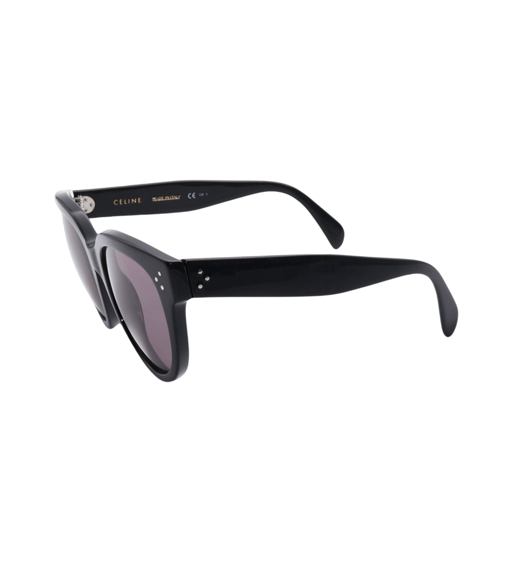 CELINE “Triomphe 01” Oval Sunglasses – Black