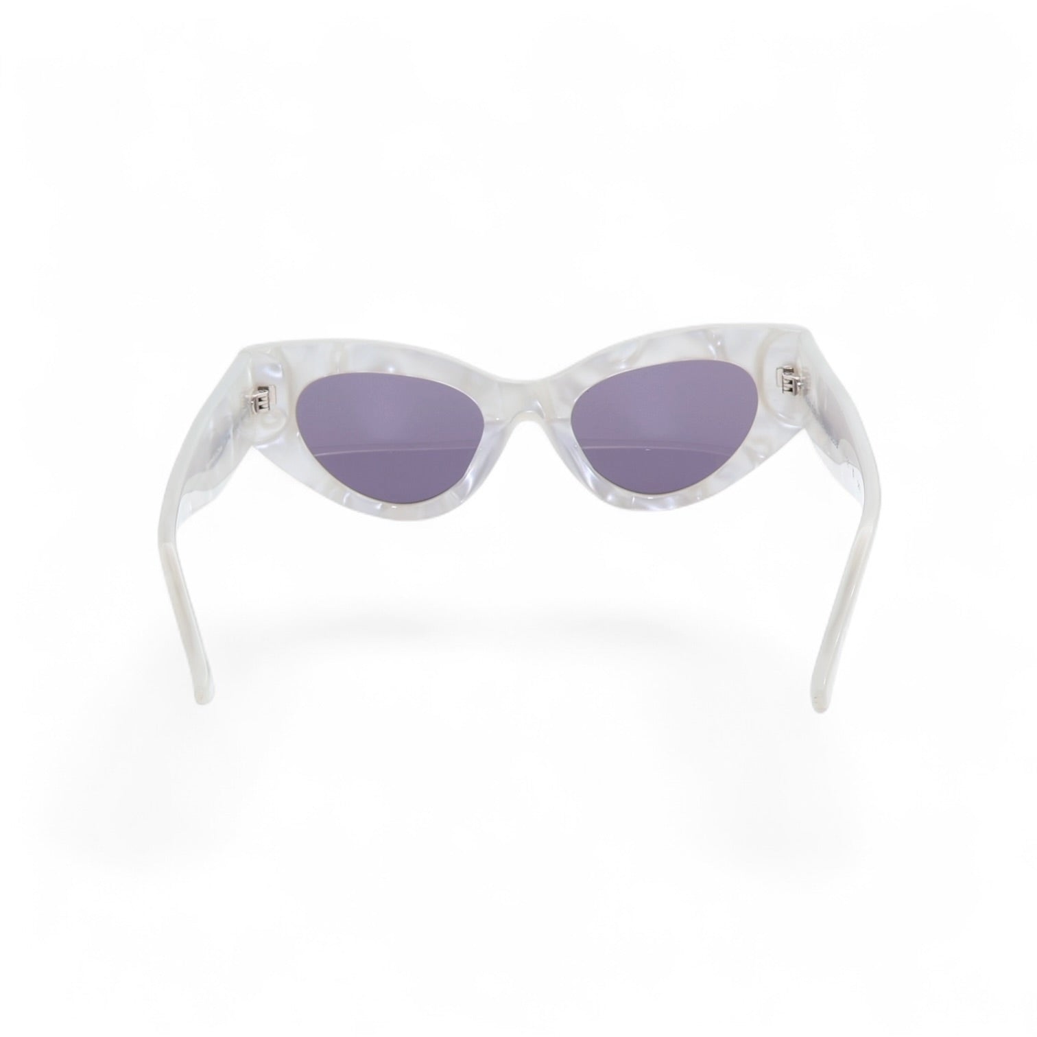 Stolen Girlfriends Club “Marilyn” Cat-Eye Sunglasses – Pearl White