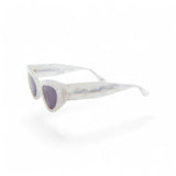 Stolen Girlfriends Club “Marilyn” Cat-Eye Sunglasses – Pearl White