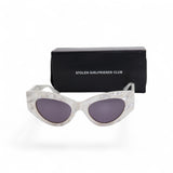 Stolen Girlfriends Club “Marilyn” Cat-Eye Sunglasses – Pearl White