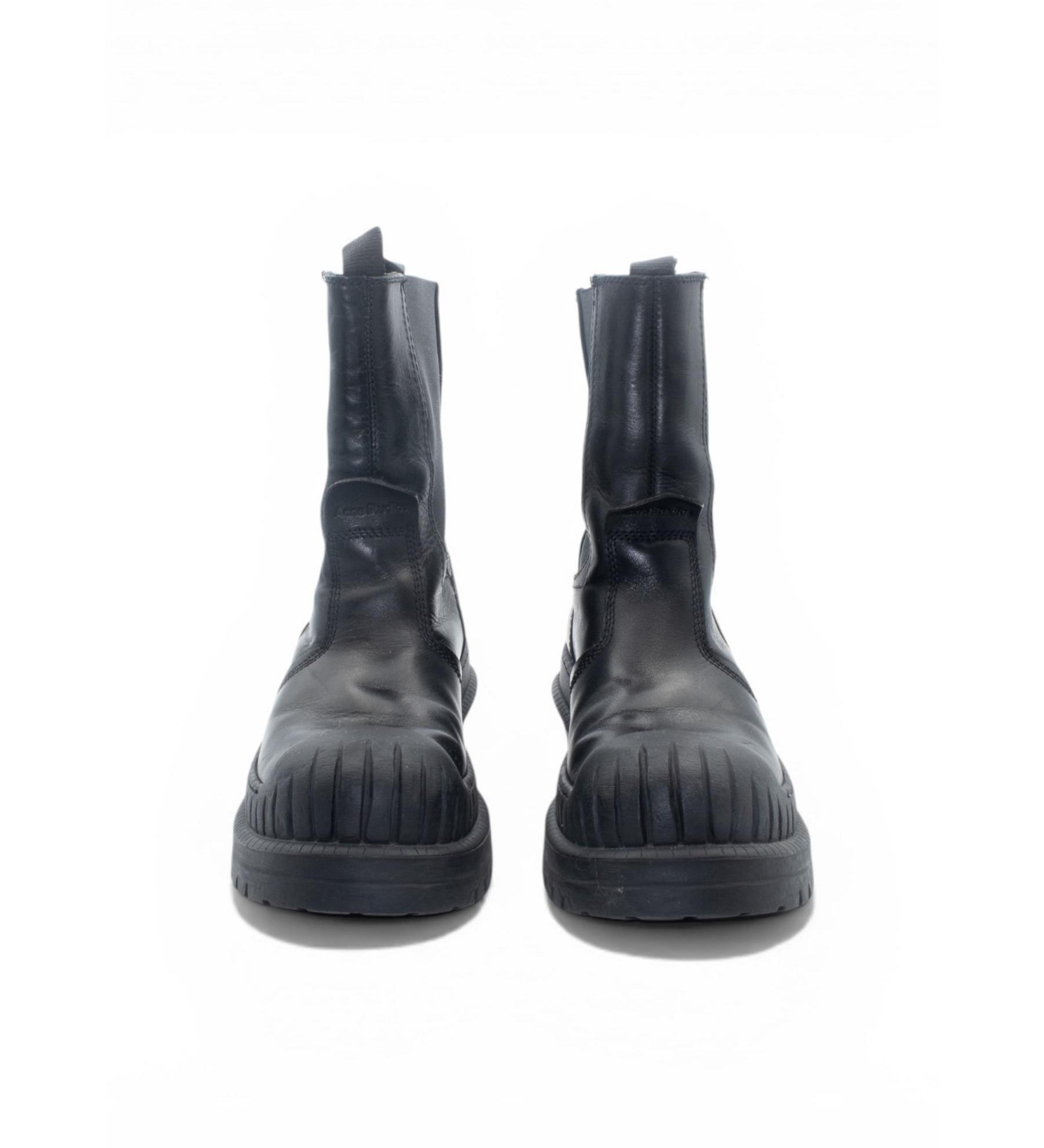 Acne Studios Chunky Leather Mid-Calf Boots
