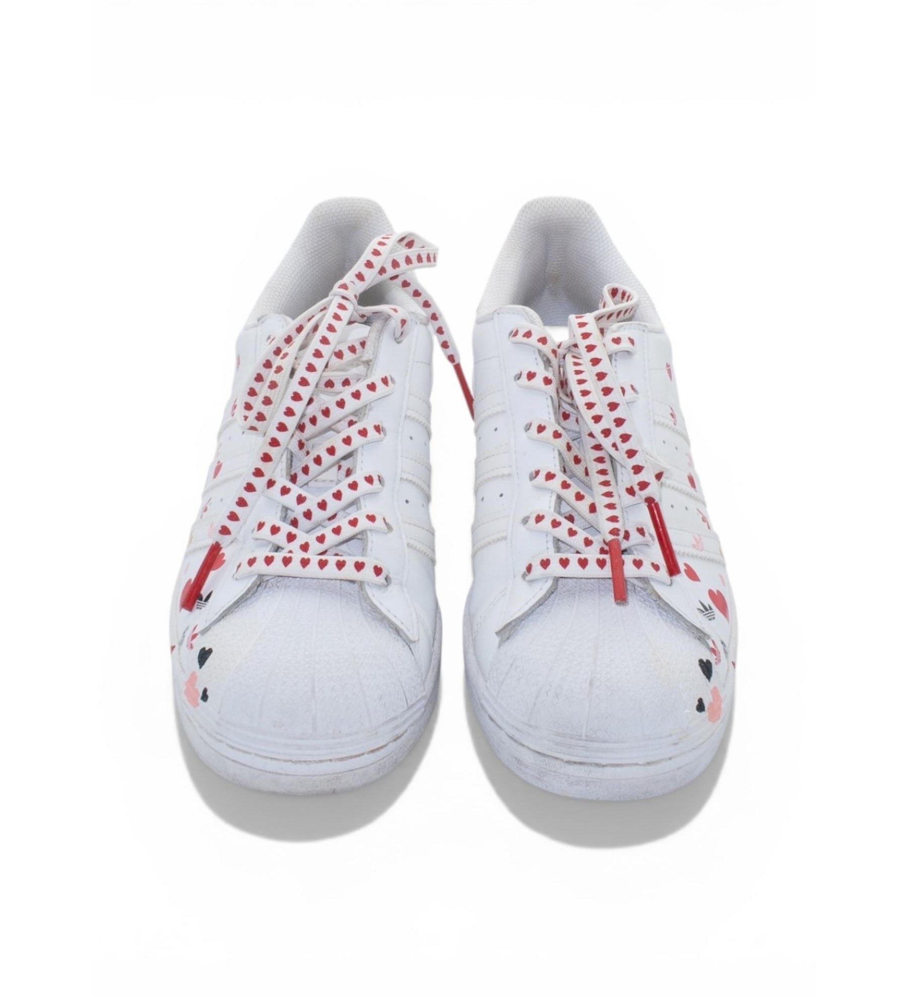 Adidas Superstar Heart Print Sneakers