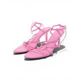 Aje Strappy Heeled Sandals with Gold Detail