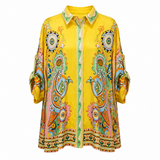 ALÉMAIS Printed Silk Shirt