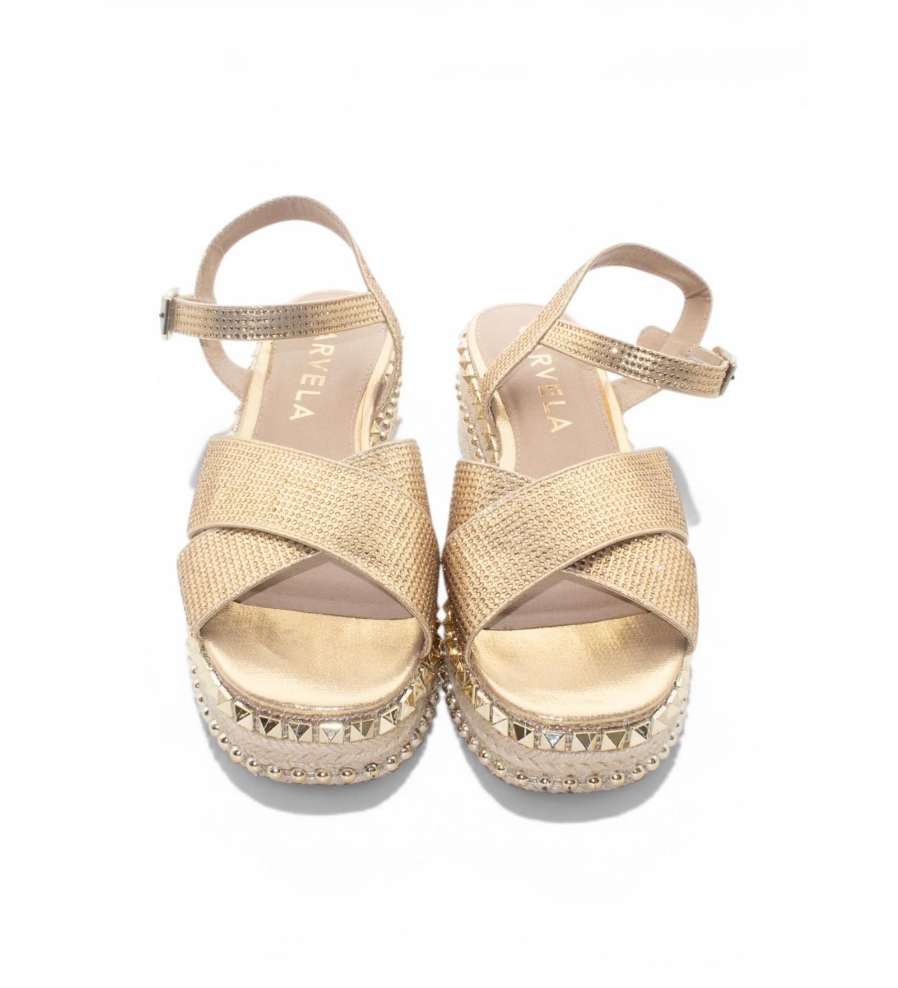 Carvela Gold Platform Sandals