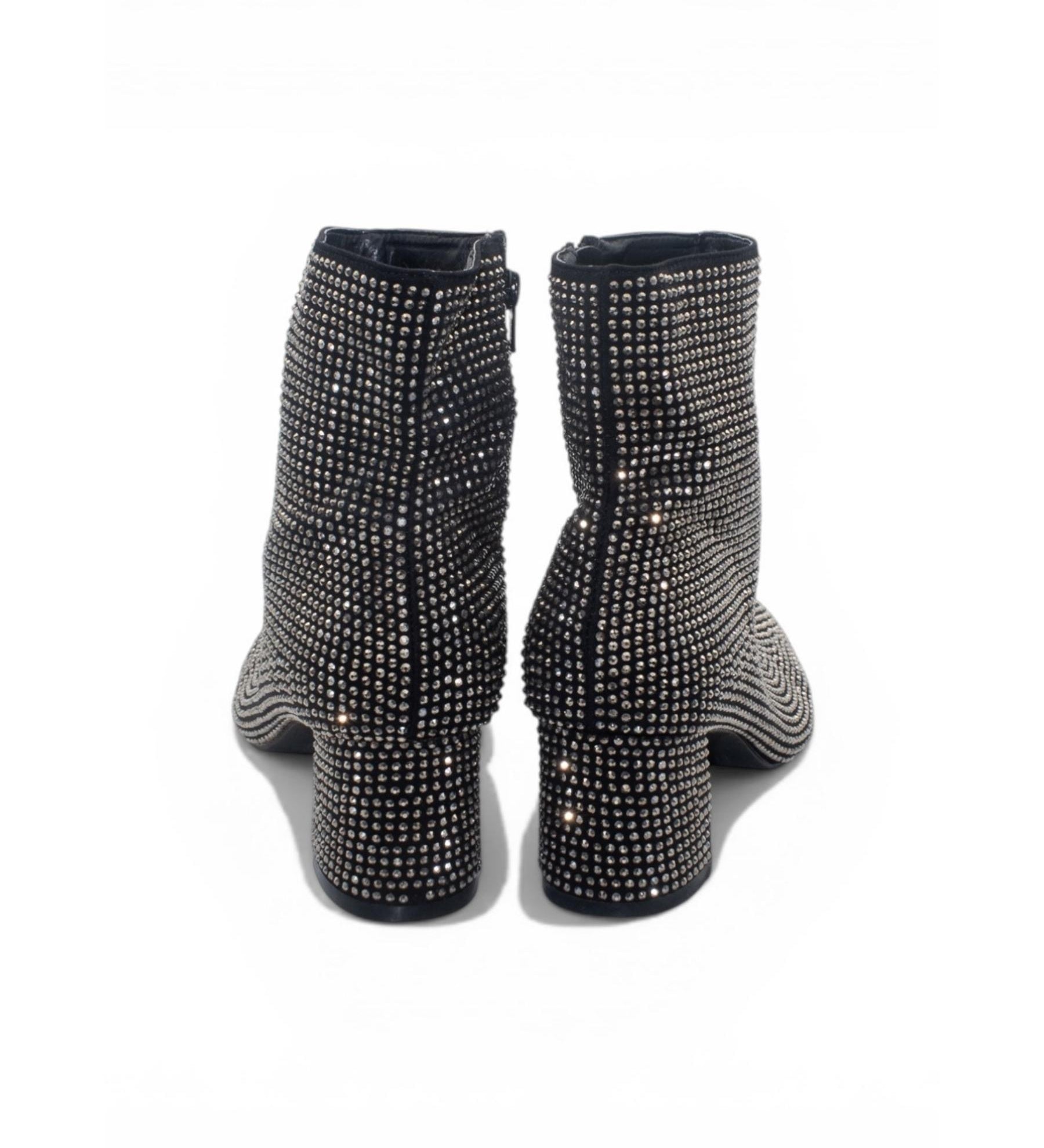 Cras Crystal Embellished Pointed Ankle Boots
