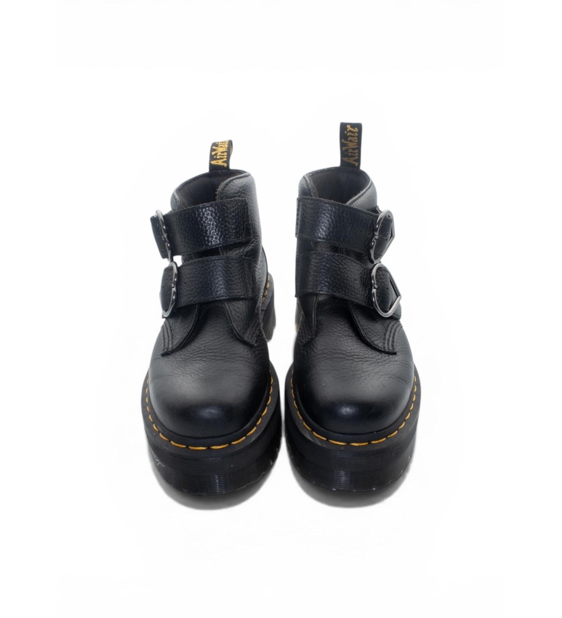 Dr Martens Platform Buckle Ankle Boots