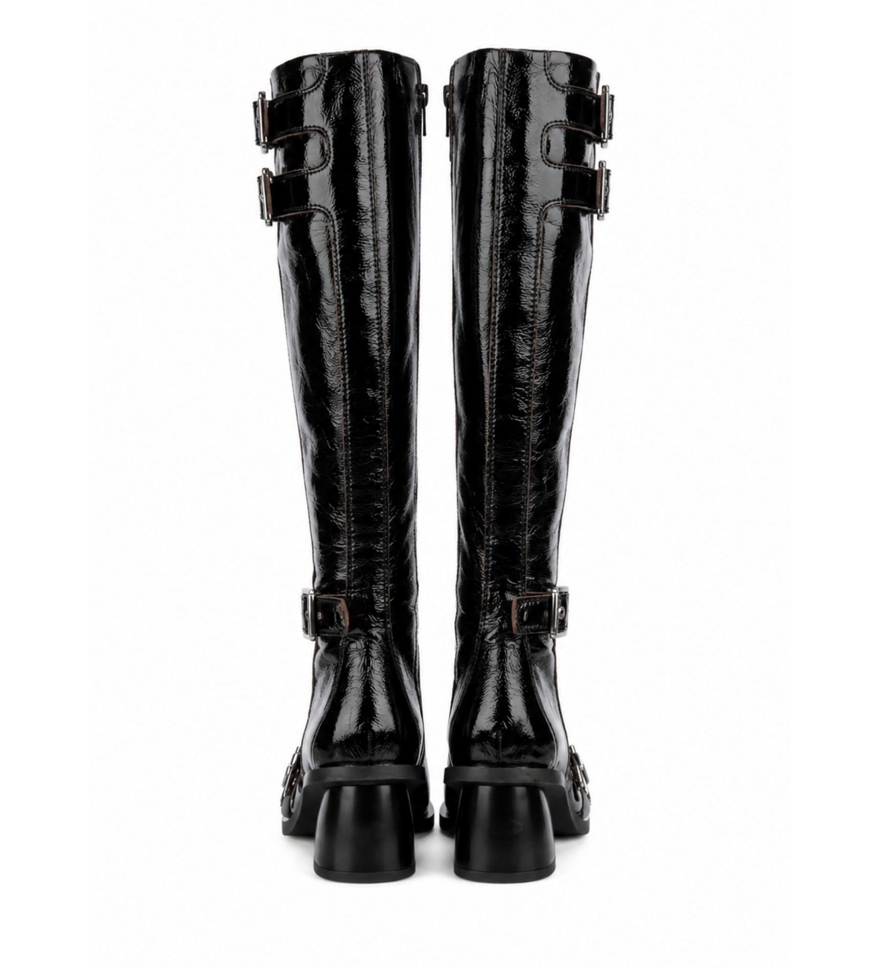 Ganni Leather Riding Boots