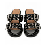 Ganni Vintage Patent Leather Slides
