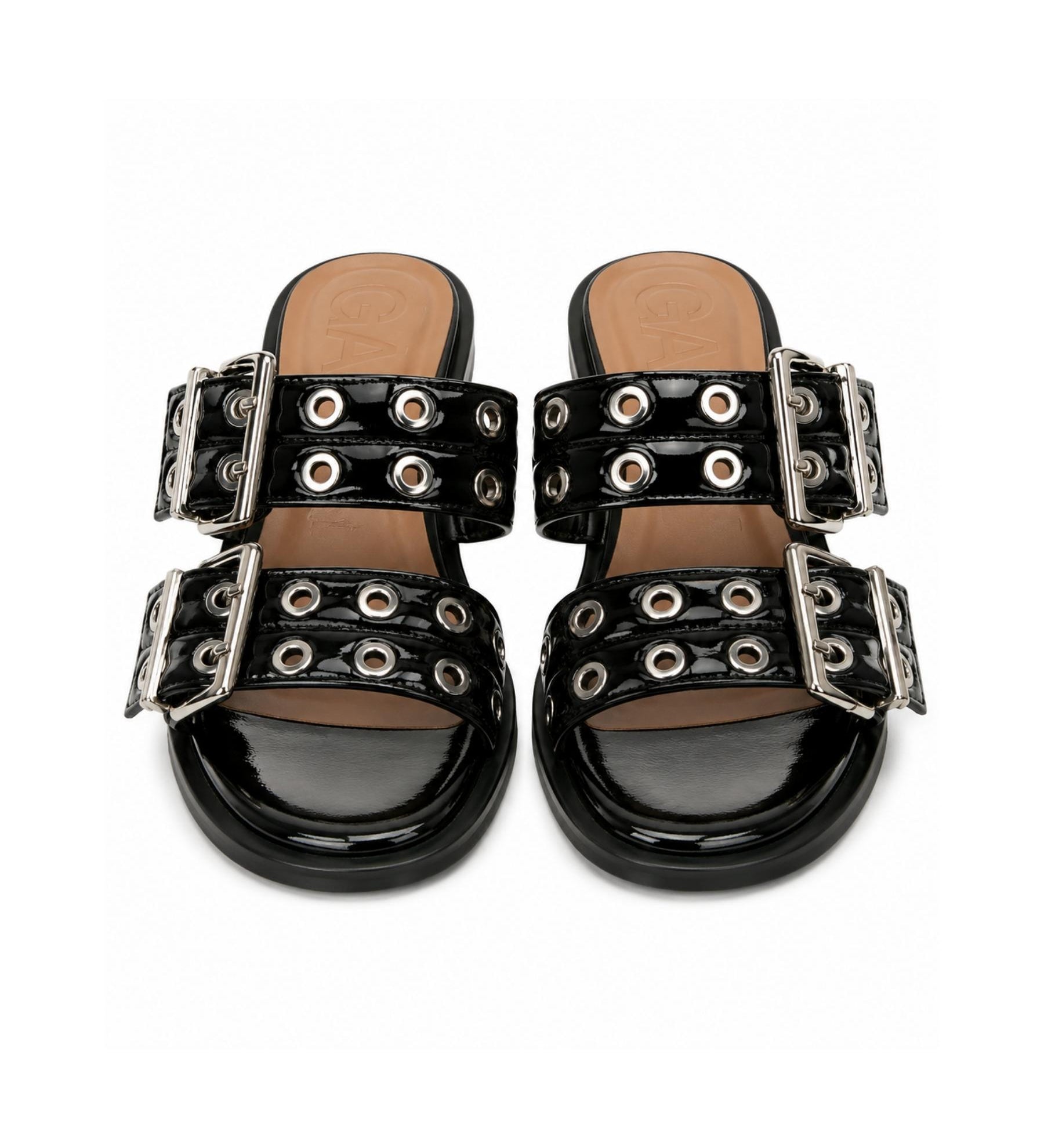 Ganni Vintage Patent Leather Slides