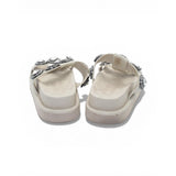 Kurt Geiger Cream Embellished Slide Sandals