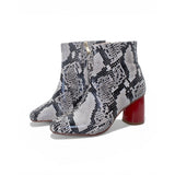 Kate Sylvester Snake Print Ankle Boots