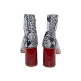 Kate Sylvester Snake Print Ankle Boots