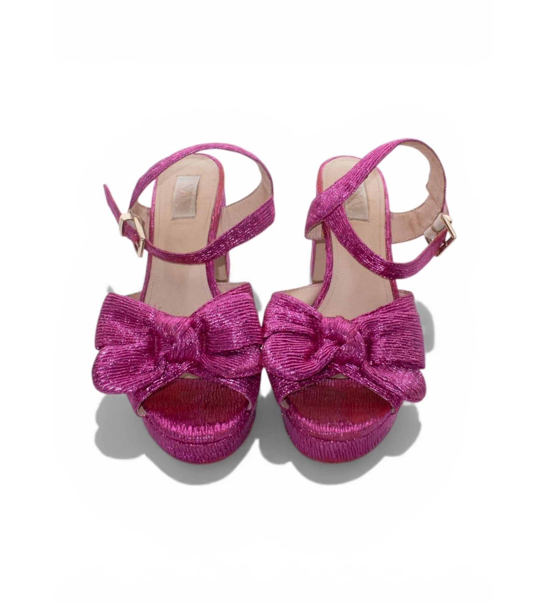 Kathryn Wilson – Metallic Pink Bow Heels