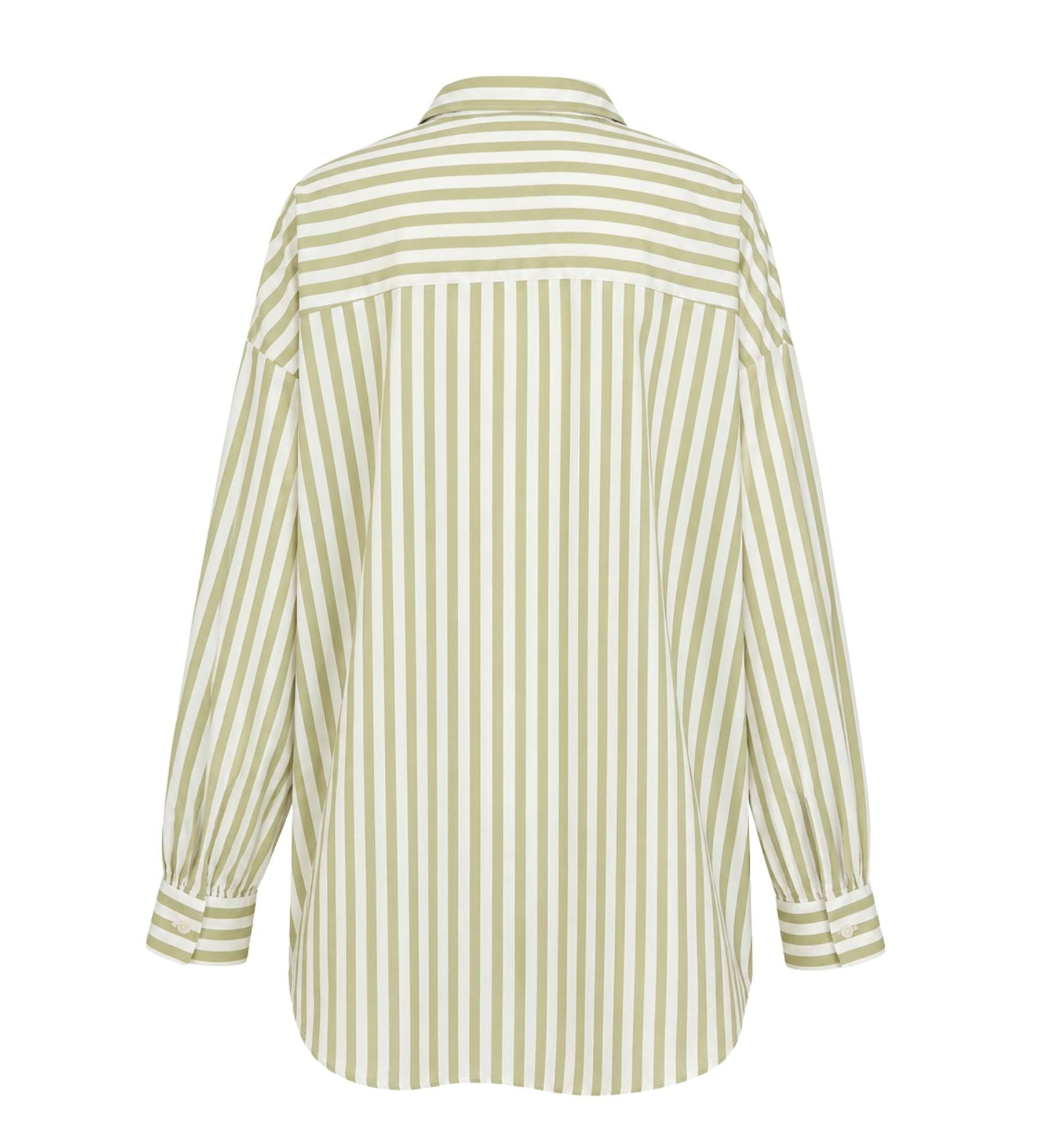 Karen Walker Oversized Stripe Shirt – Olive & White