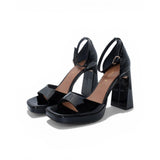 Black Patent Platform Heels