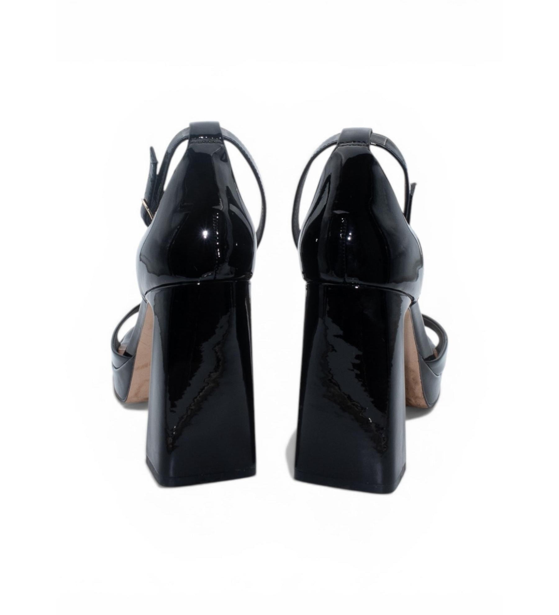 Black Patent Platform Heels
