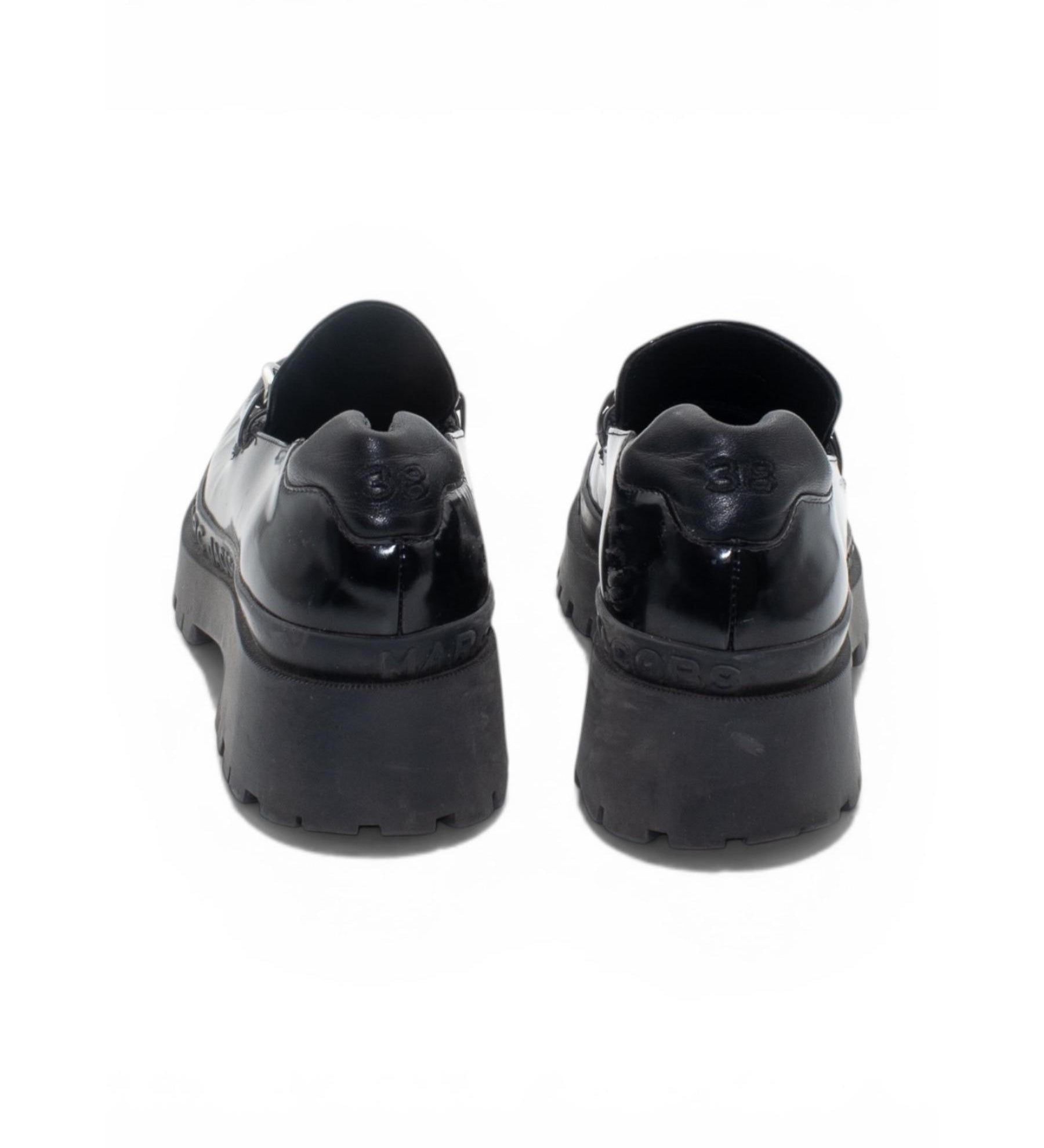 Marc Jacobs Black Chunky Leather Loafers