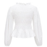 Nelly Shirred Cotton Blouse