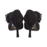 Prada Suede Crystal Embellishments Pumps