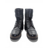 See by Chloé Black Lace-Up Buckle Boots