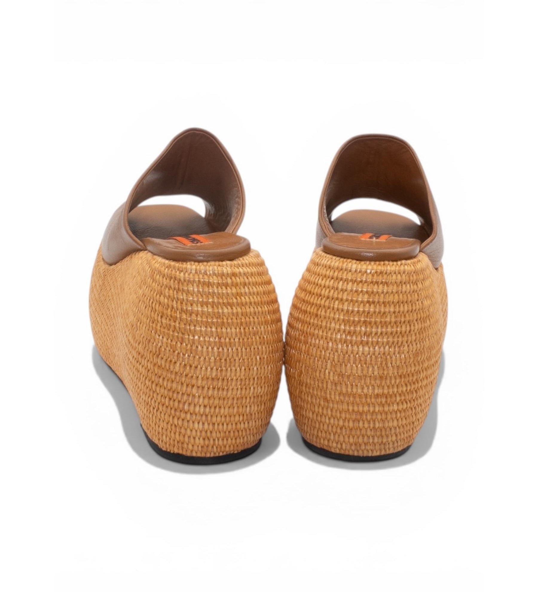 Simon Miller Platform Raffia Slides