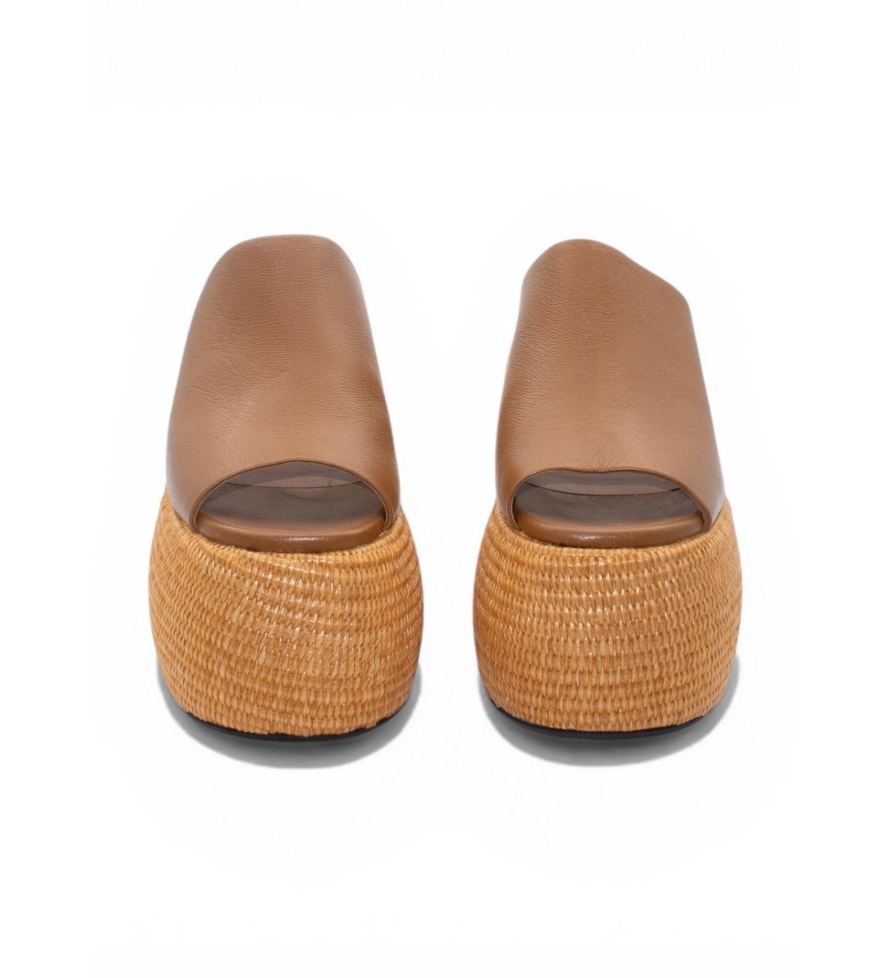 Simon Miller Platform Raffia Slides