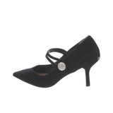 Stuart Weitzman Suede Crystal Embellishments Pumps