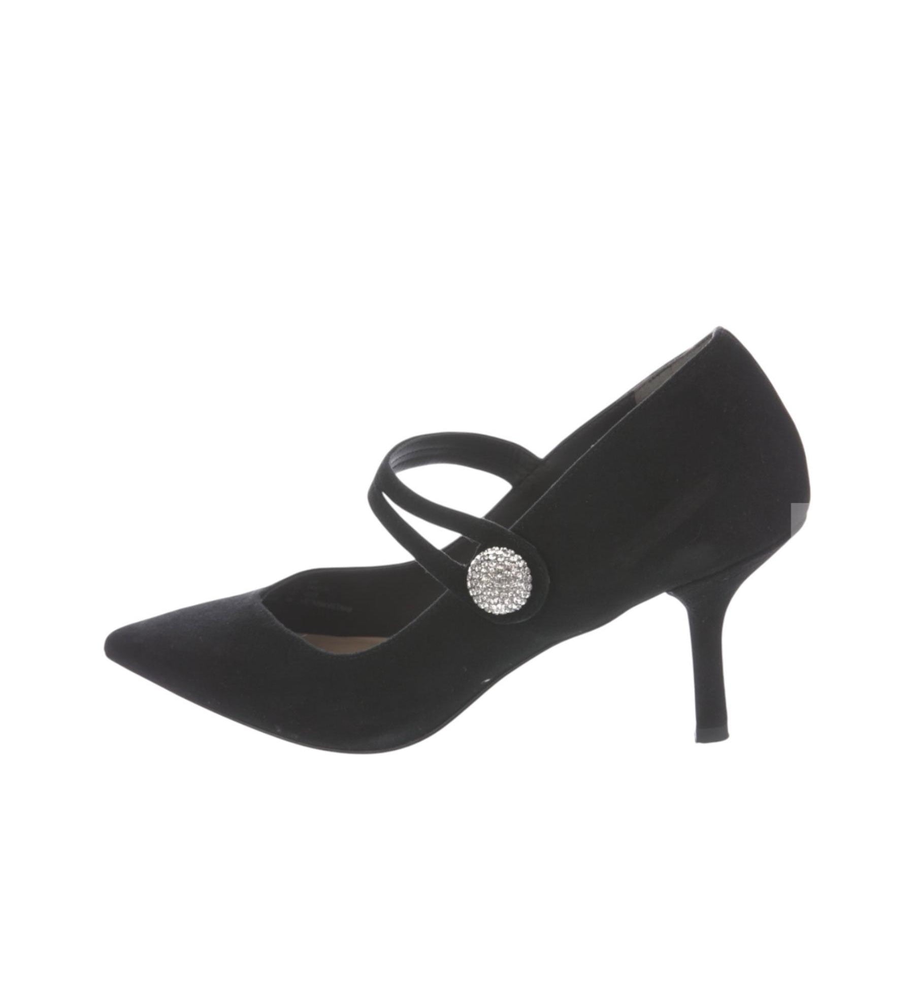 Stuart Weitzman Suede Crystal Embellishments Pumps