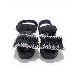 Twoobs Platform Sandals with Detachable Frill