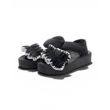 Twoobs Platform Sandals with Detachable Frill
