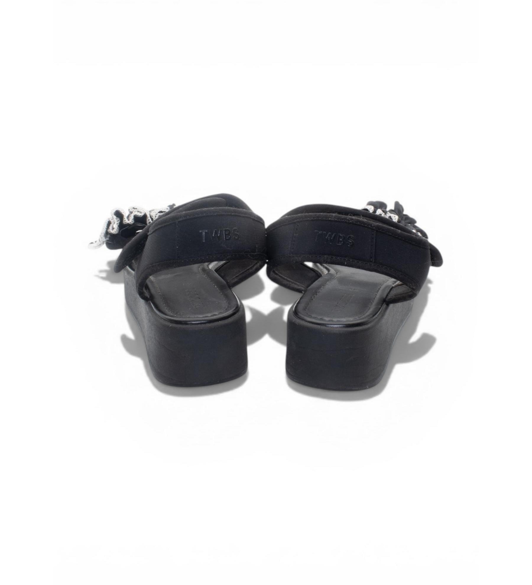 Twoobs Platform Sandals with Detachable Frill