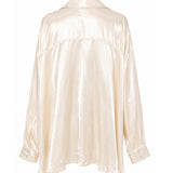 VRG GRL Satin Tie-Front Top
