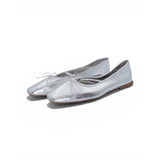 Zara Metallic Silver Ballet Flats