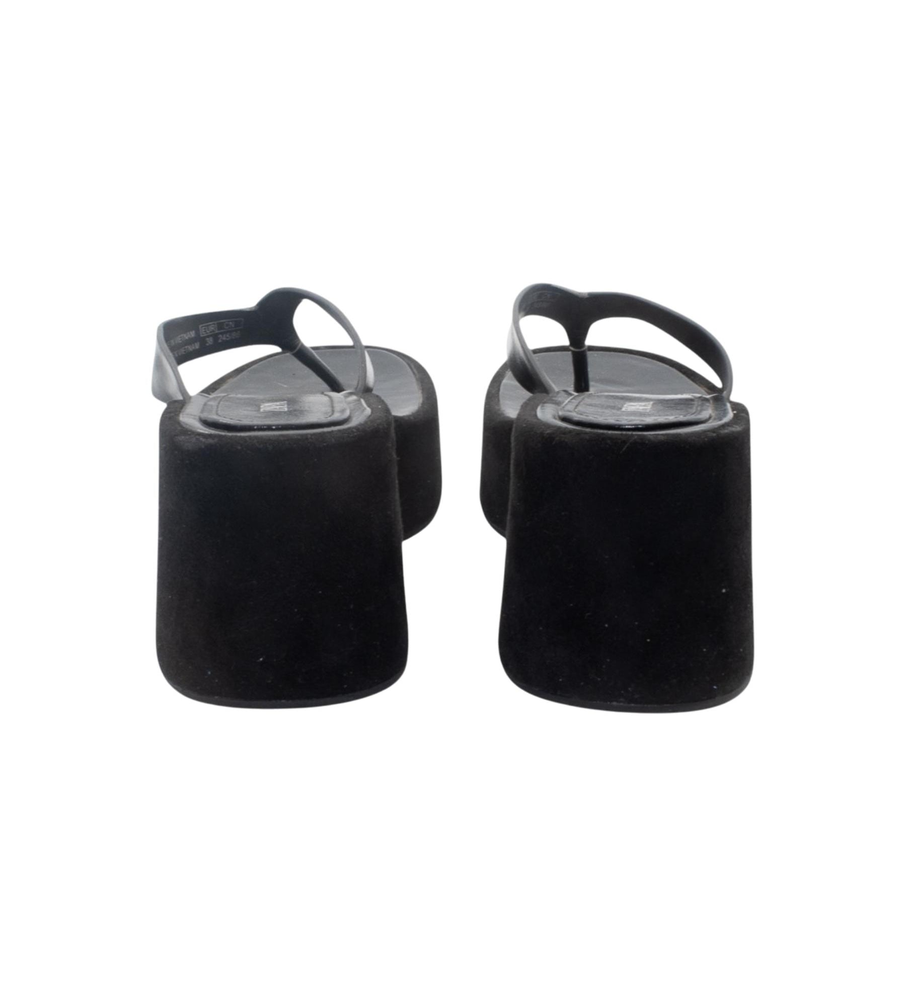 Zara Platform Thong Sandals