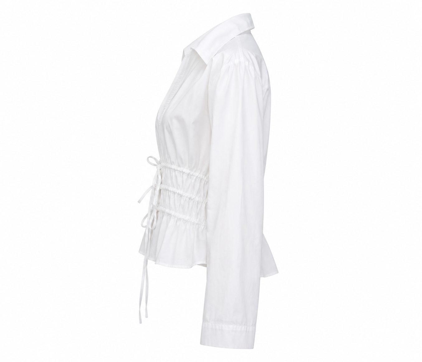 Zara Cinched Tie-Front Shirt
