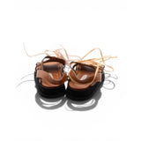Zimmermann Leather Tie Sandals with Shell Detail