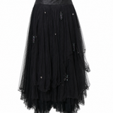 Annah Stretton Jewelled Tiered Tulle Maxi Skirt