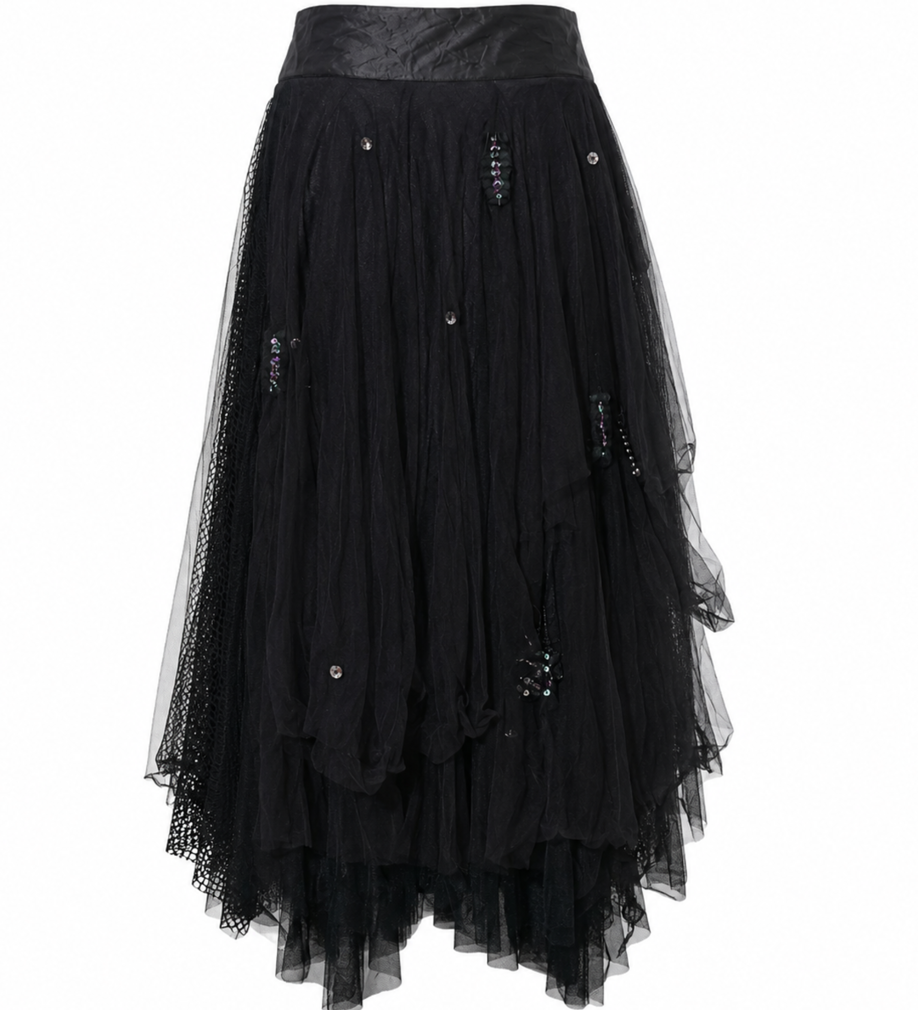 Annah Stretton Jewelled Tiered Tulle Maxi Skirt