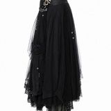 Annah Stretton Jewelled Tiered Tulle Maxi Skirt