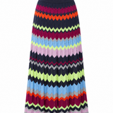 Colorful striped skirt on a white background