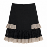 World Lace & Polka Dot Ruffle Skirt