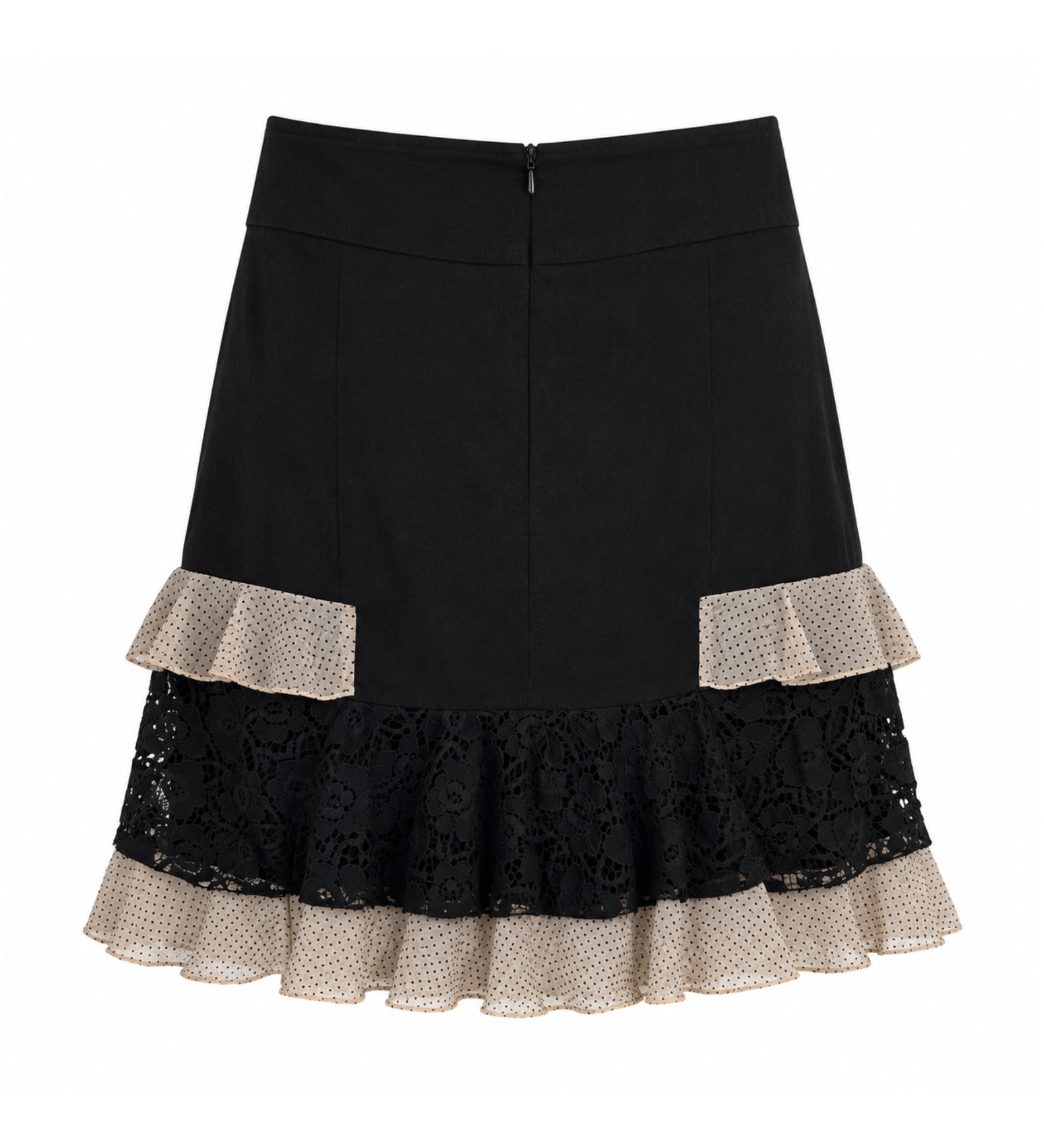 World Lace & Polka Dot Ruffle Skirt