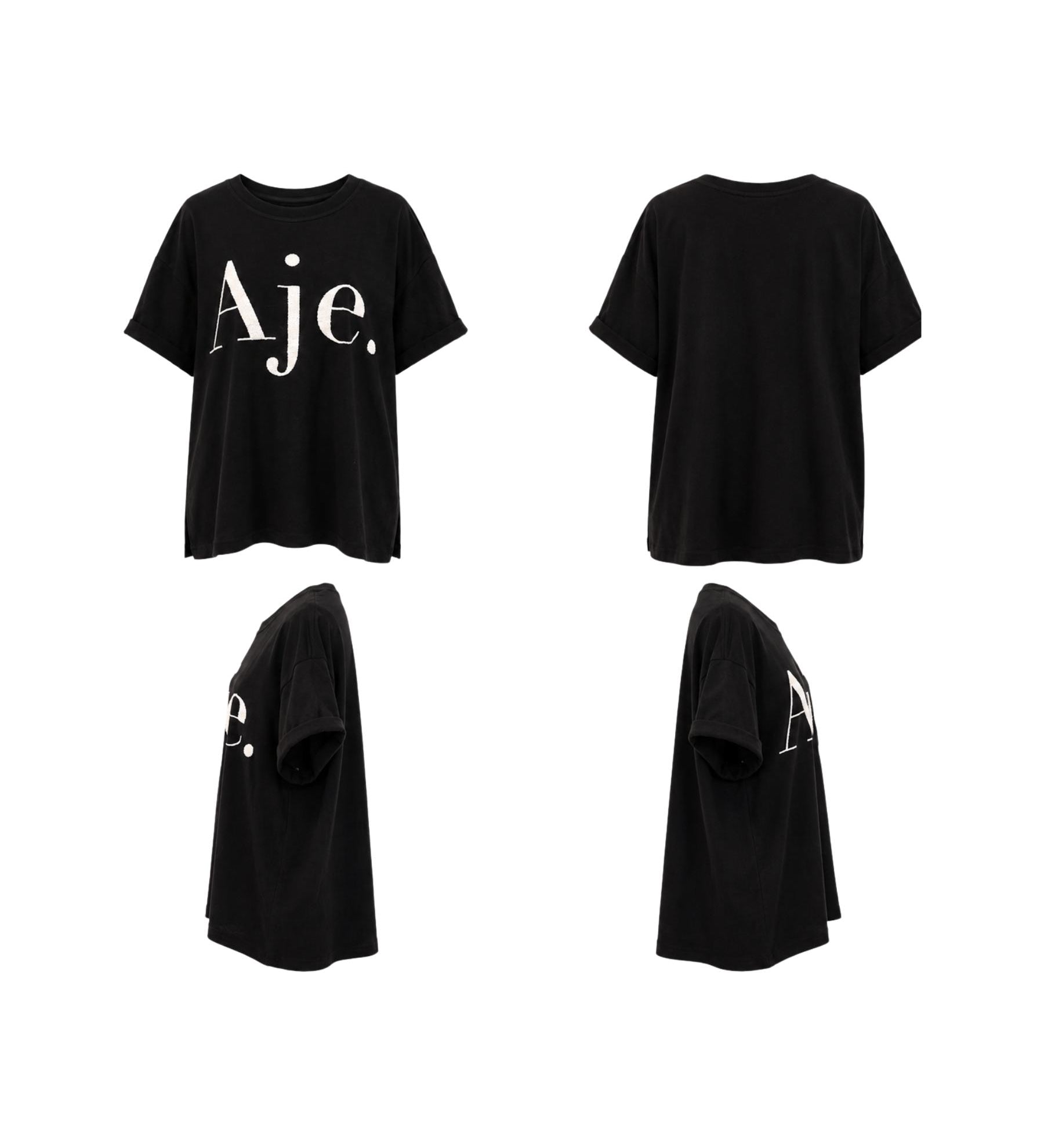 Aje Pearl Embellished Logo Tee