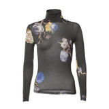 Acne Studios Floral Print Turtleneck Top